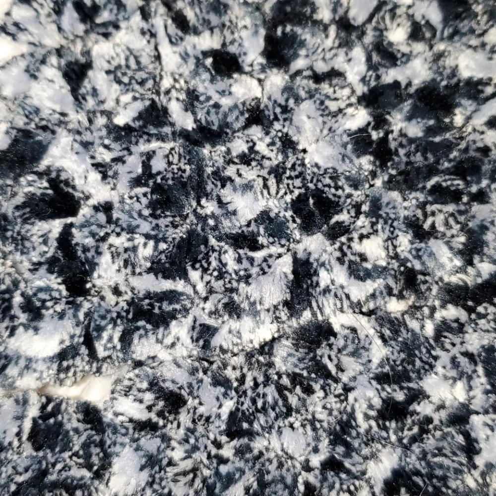 Super Soft Fuzzy Knit Scarf | Gray/Black Marled Texture | Cozy Winter Accessory